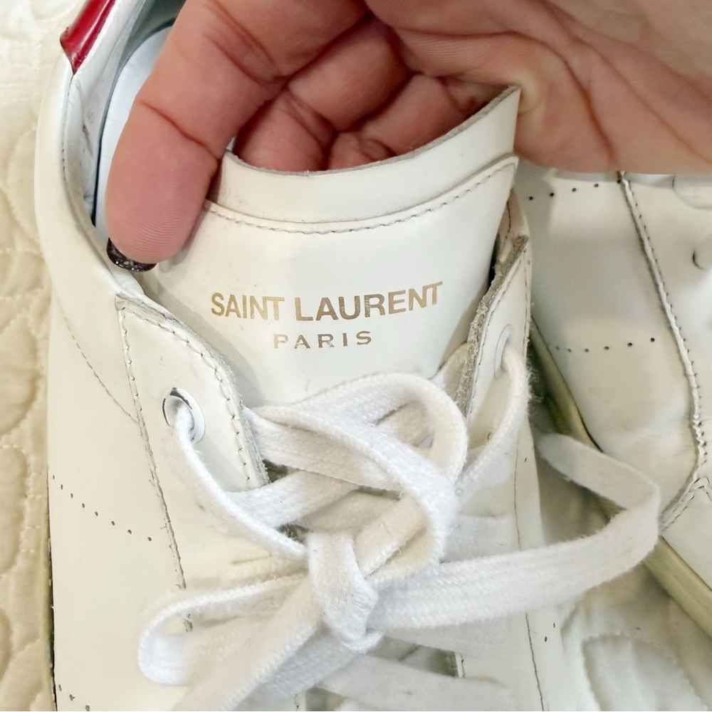 Saint Laurent Court Classic Low Sneakers Sz 10.5 M - Picture 2 of 10